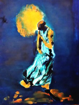 blaue taenzerin skizze